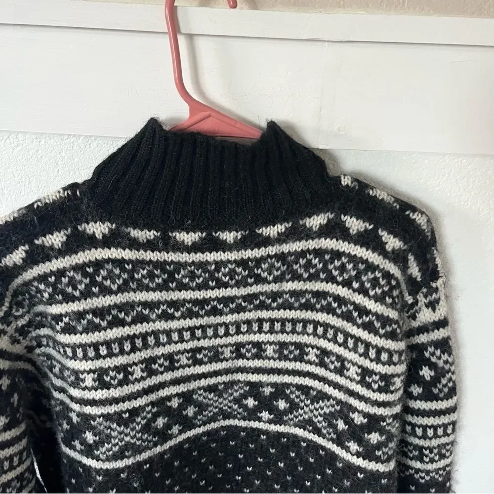 Polo Sport Vintage Men's Large Wool Knit Quarter-zip Sweater